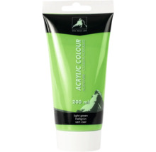 Tube de peinture acrylique vert clair, 200 ml