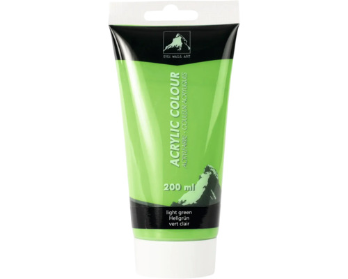 Tube de peinture acrylique vert clair, 200 ml