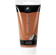 Tube de peinture acrylique Sienne brûlée, 200 ml
