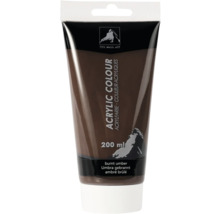 Tube de peinture acrylique ombre brûlée, 200 ml