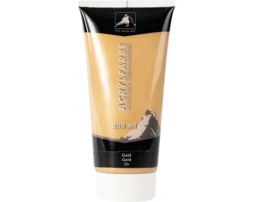 Peinture acrylique or en tube de 200 ml