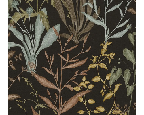 Papier peint à motif floral sur fond sombre