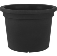 Schwarzer Pflanztopf aus Kunststoff
