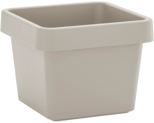 Pot de fleurs geli VIVA Square plastique 29,5 x 29,5 x 23 cm sable Pot de fleurs carré en plastique