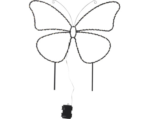 Dekorative Schmetterlingsfigur mit LED Beleuchtung für den Aussenbereich