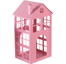 Dekoratives Haus aus Holz mit Fenster- und Türöffnungen