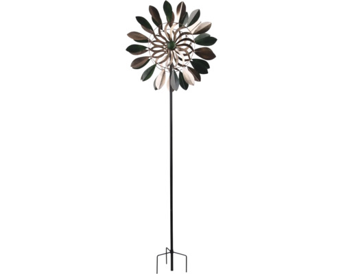 Windrad aus Metall mit Blattdesign für den Garten