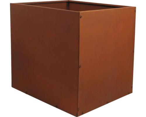 Pflanztopf FloraSelf Edelrost Metall 50 x 50 x 50 cm rost Viereckiger Pflanzkübel aus Metall