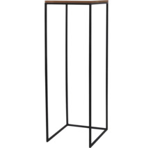 Support à fleurs avec plateau en bois et cadre en métal