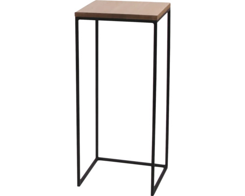 Table d'appoint avec plateau en bois et structure en métal