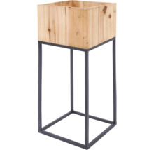 Jardinière en bois sur un cadre métallique