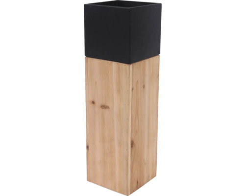 Pot de fleurs avec socle en bois