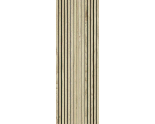 Panneau en bois avec des lattes verticales pour le revêtement mural et de plafond