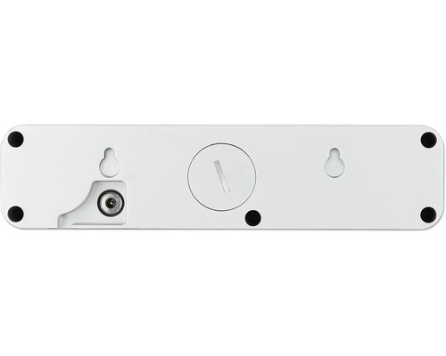 Arrière d'un appareil électronique avec des dispositifs de montage et une connexion d'antenne