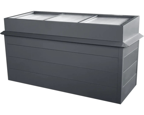 Hochbeet aus Metall mit Polycarbonatabdeckung