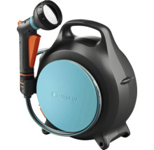 Dévidoir sur roues Gardena avec tuyau d'arrosage et lance d'arrosage