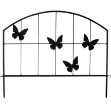 Clôture de jardin en métal avec motif papillon