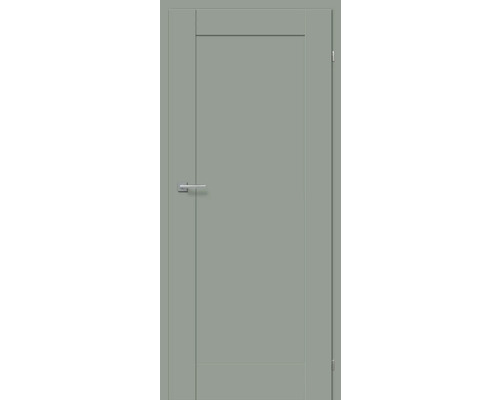 Pertura Zimmertür VINDA Uni Grün 98,5x198,5 rechts ohne Schlüssellochbohrung Graue Innentür mit Türgriff