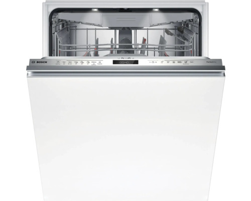 Lave-vaisselle Bosch ouvert avec intérieur en acier inoxydable et panneau de commande