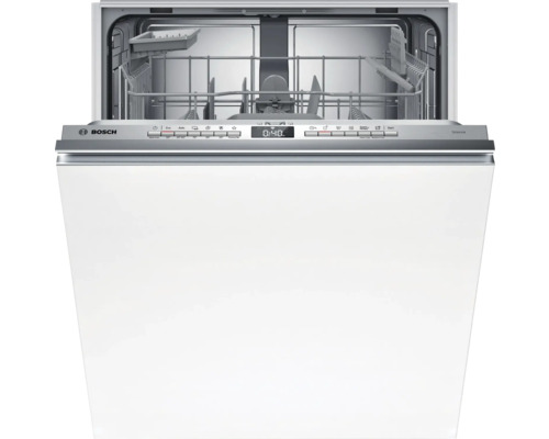 Lave-vaisselle ouvert avec vaisselle de Bosch