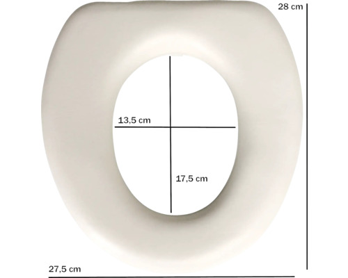 Abattant WC avec dimensions
