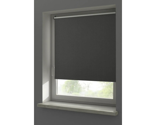 Graue Fensterrollos zur Lichtsteuerung