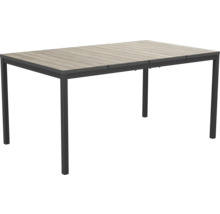 Table de jardin rectangulaire avec plateau en bois