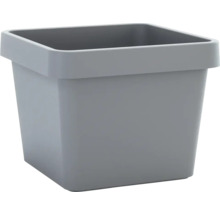 Pot de fleurs carré gris en plastique
