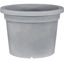 Grauer Pflanztopf aus Kunststoff