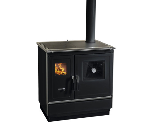 Cuisinière à bois avec plaque de cuisson et four