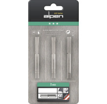 Jeu de tarauds Alpen dans son emballage