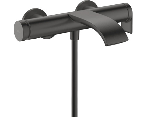 hansgrohe Einhebel Badewannenarmatur VIVENIS brushed black chrom gebürstet 75420340 Brausearmatur zur Wandmontage mit Wasserfallauslauf