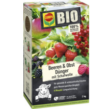 Verpackung Bio Beeren und Obstdünger mit Schafwolle