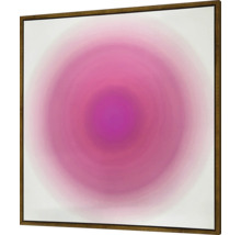 Peinture avec motif circulaire dans un cadre en bois