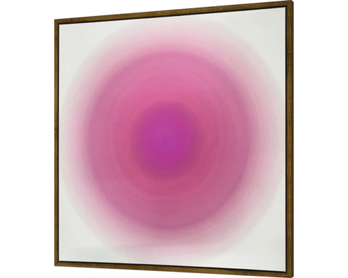 Peinture avec motif circulaire dans un cadre en bois