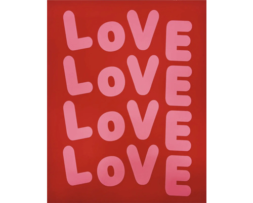 Leinwandbild Love 40x50 cm Dekoratives Gemälde mit dem Wort Liebe.