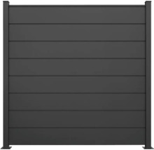 Gartenzaun aus Aluminium mit horizontalen Paneelen