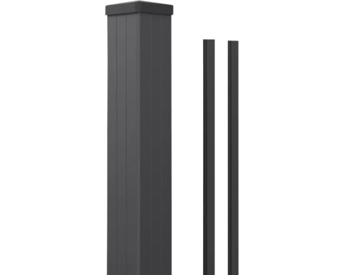 Zaunpfosten aus Aluminium mit Füllprofilen