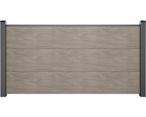 Gartenzaun Element mit Holzoptik