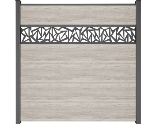 Élément décoratif pour clôture de jardin avec motif géométrique