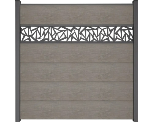 Clôture de jardin avec motif géométrique pour l'intimité