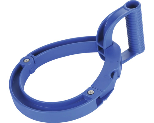 Support de tuyau de piscine en plastique bleu Tendeur de bande en plastique avec poignée