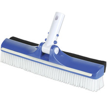 Brosse de piscine avec poils et éponge