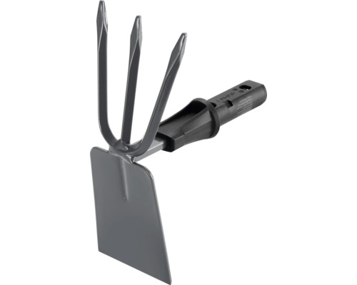 for_q fitconect Doppelhacke, 7,5 cm Gartenkralle mit dreieckiger Schaufel zur Bodenbearbeitung