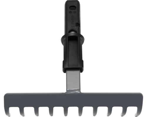 Gartenrechen aus Metall und Kunststoff