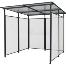 Abri ouvert avec toit et murs