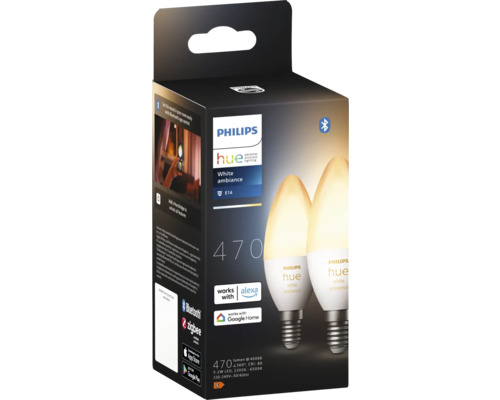 Philips Hue White Ambiance E14 Lampe im Karton