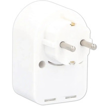 Adaptateur de prise de courant blanc avec ports USB