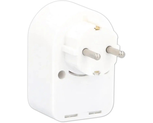 Adaptateur de prise de courant blanc avec ports USB