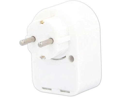 Adaptateur de prise blanc pour l'intérieur